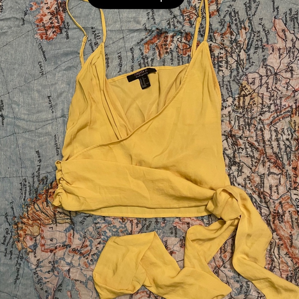 Forever 21 wrap tie cropped tank